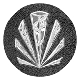 DAROUND 602 SL SH BK Silver Sunburst Shimmer Black Background